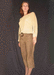 Трикотажная блуза в ансамбле с брюками капри из вельвета